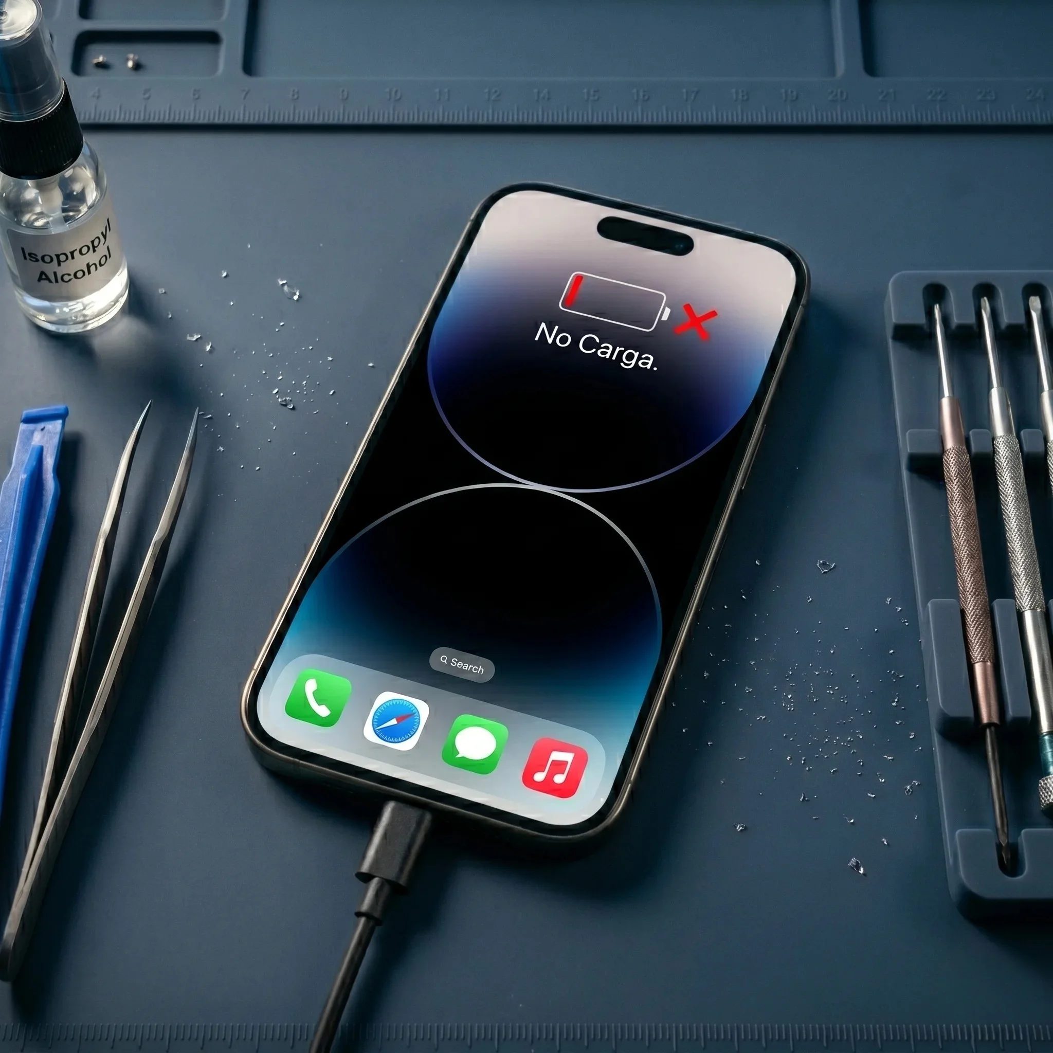 Reparación de conector de carga de móvil en Salt y Girona (iPhone, Samsung, Xiaomi)